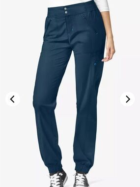 NEW Women's Scrub Pants WonderWink Joggers Small Navy Blue 5908